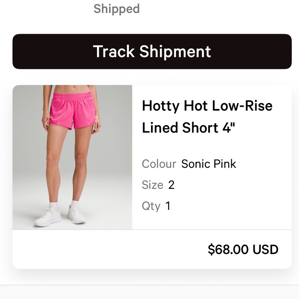 Lululemon Hotty Hot Shorts Tall-Sonic Pink